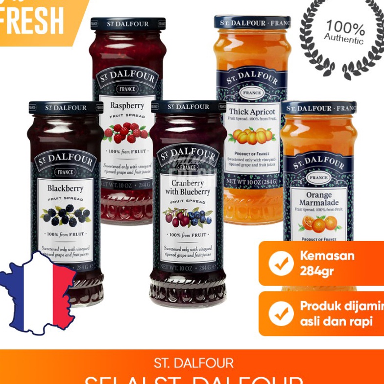 

12.12 sale Selai St Dalfour All Varian IMPORT France 284 gr - Raspberry/ Strawberry/ Blueberry 