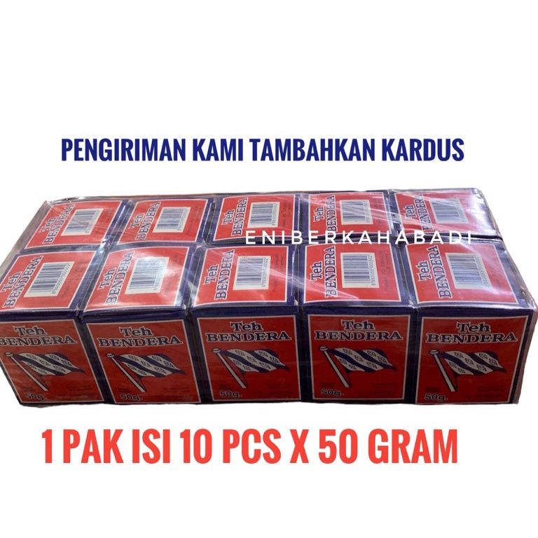 

Miliki Juga Teh Bendera Bubuk 1 Pak isi 10 pcs x 50 gram / Teh Bubuk Bendera Merah VFH