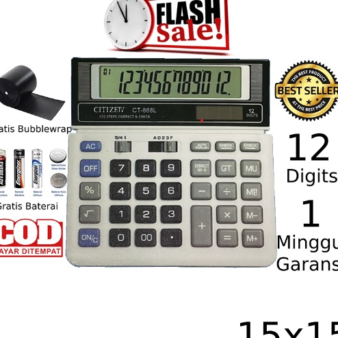 

Sale Kalkulator CT 868L 12 Digit - Calculator Check Dual 2 Power