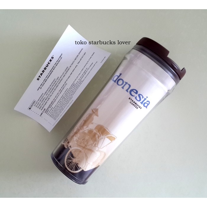 PROMO STARBUCKS TUMBLER TALL VERSI "INDONESIA BECAK" ORIGINAL BEST SELLER