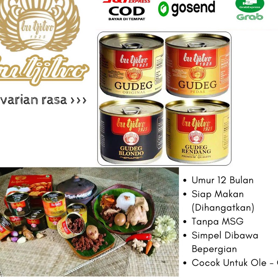 

【F⚡ASH SALE✅】 GUDEG KALENG BU TJITRO OLE OLE KHAS JOGJA