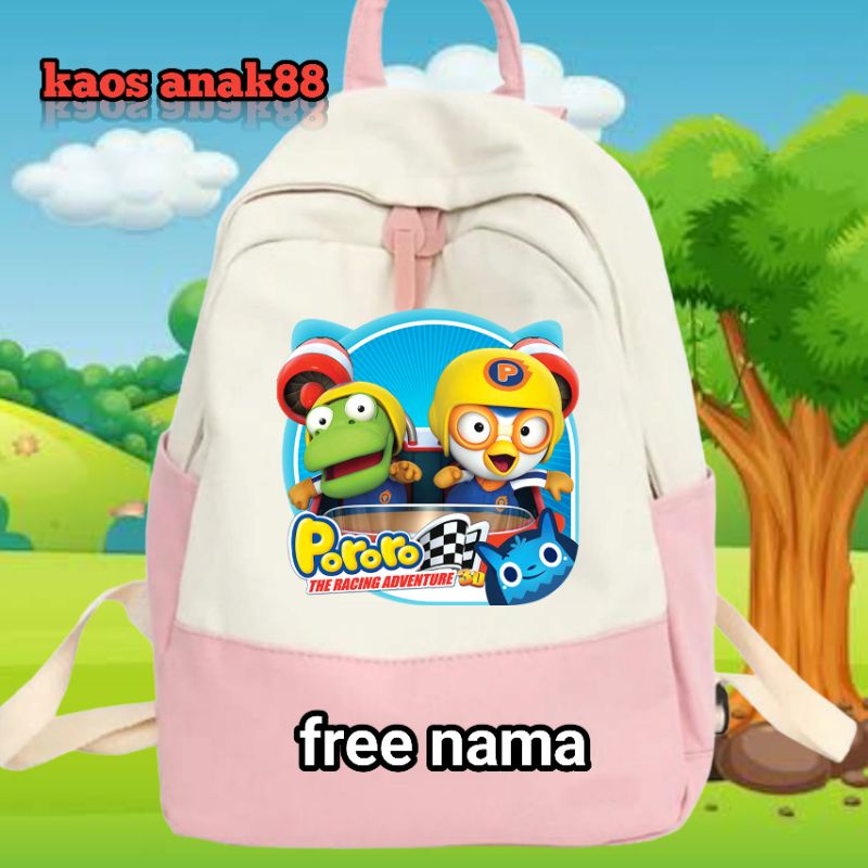 TAS RANGSEL ANAK PORORO COCOK UNTUK SEKOLAH SD, TK DAN PAUD JANGAN LUPA KUNJUNGI DI TOKO KAMI