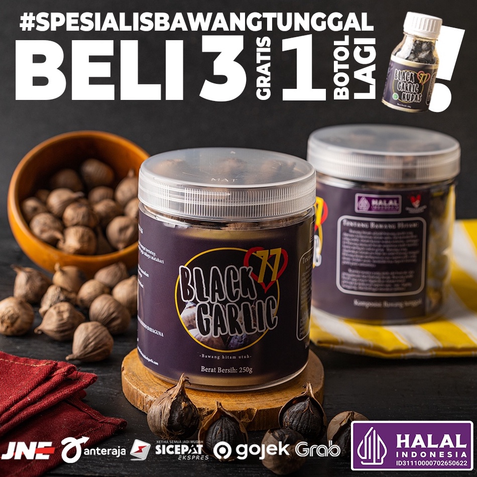 

⚡GROSIR⚡ Black Garlic/Bawang Hitam Tunggal 250 gr gram HERBAL BERMACAM KHASIAT