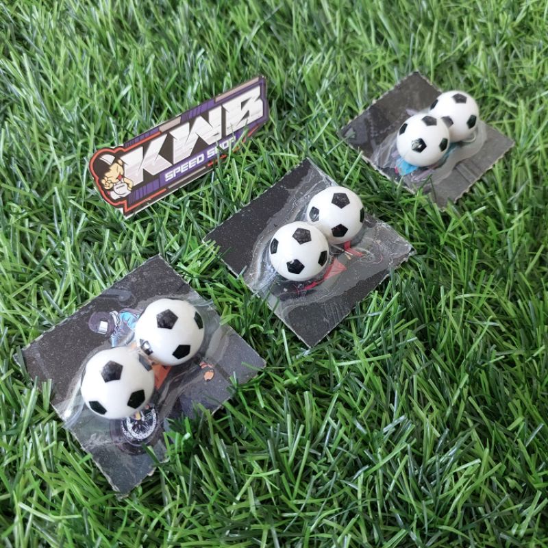 Tutup pentil tutup cop pentil glow on the dark bisa nyala dalam gelap motif bola buat semua motor dan mobil