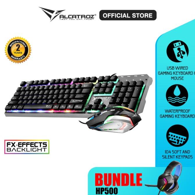Keyboard & Mouse Gaming Alcatroz X-Craft Xc 3000 Spill Proof Rgb