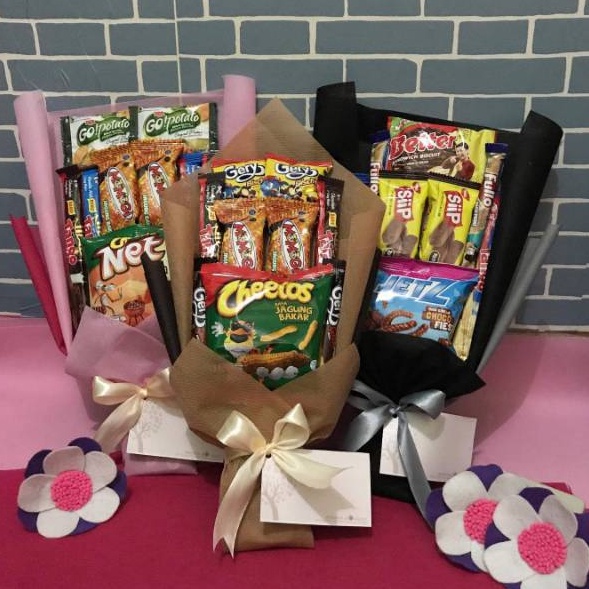 

COD✔️ BR020 (READY STOCK) BISA KIRIM DI HARI YANG SAMA -BOUQUET SNACK / BUCKET SNACK / BUKET MAKANAN / SNACK BUKET-