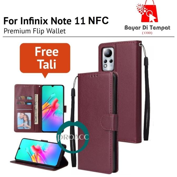 flip wallet INFINIX NOTE 11 NFC flip case casing handphone cover