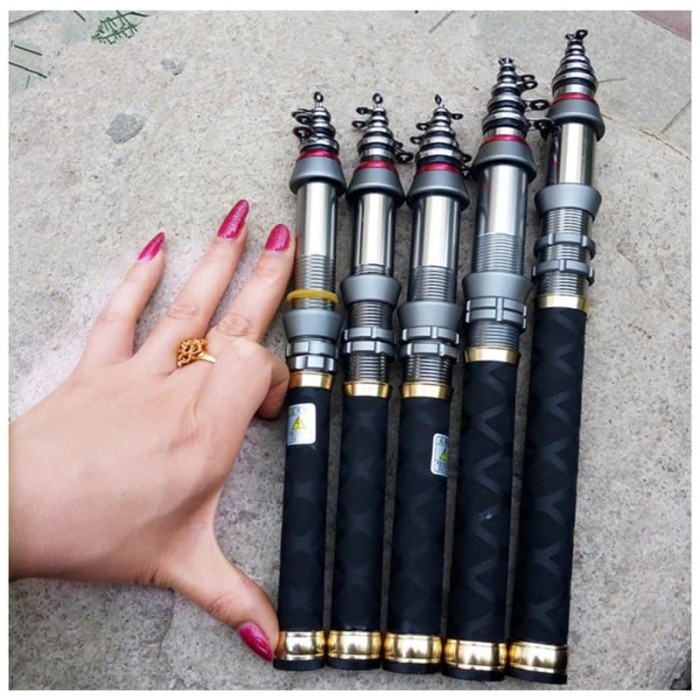 Joran Pancing Carbon Fiber Mini Pocket Fishing Rod 1.M