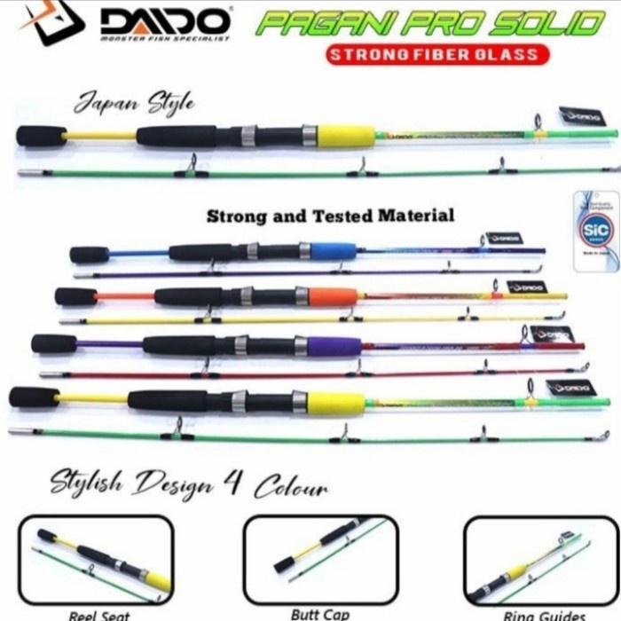 Joran Pancing Sambung 2 Daido Fiber Solid Kuat Berkualitas Sesuai Foto