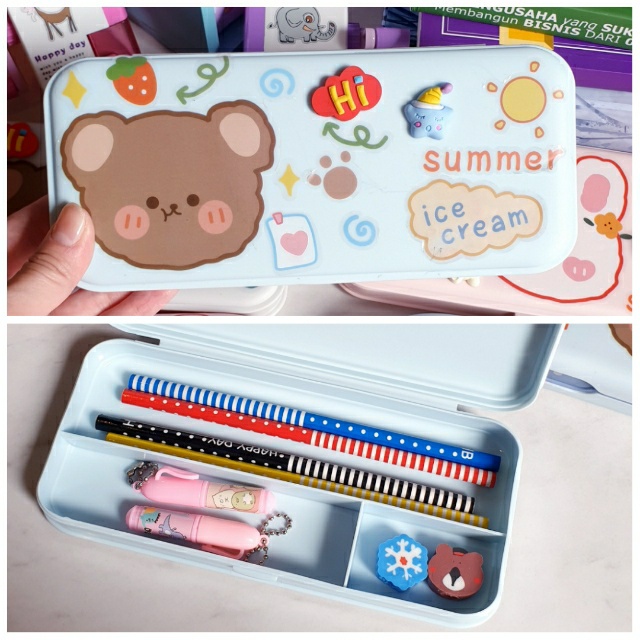 

TEPAK KOTAK PENSIL ANAK DIY 3D STICKER TEMPAT PENSIL ANAK SEKOLAH PENCIL CASE ANAK