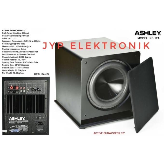 Subwoofer Aktif Ashley Ks-12A 2 Inch Speaker Ashley Ks 12A Ks12A Ayuuwidyanti77