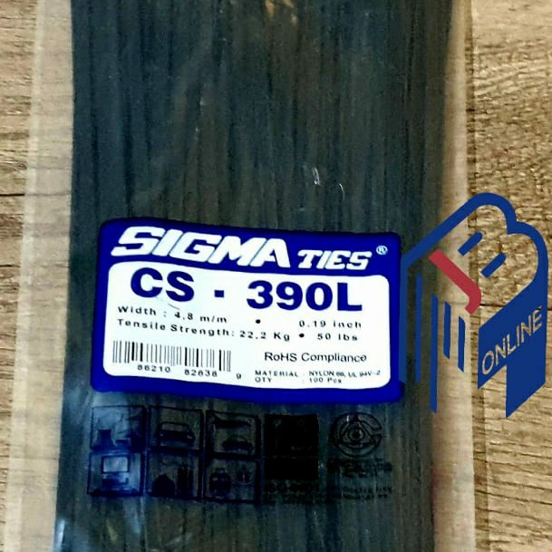 

Best Seller Kabel Ties/Tali Tis/Cable Tie Cs 390 L Hitam 40 Cm Sigma Ties Cs390L