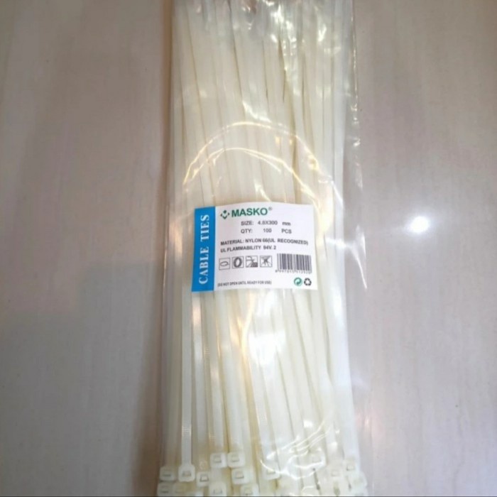 

Best Seller Kabel Ties 30Cm Masko 4.8X300Mm 30 Cm Cable Sabuk 4,8 X 300 Mm Isi 100
