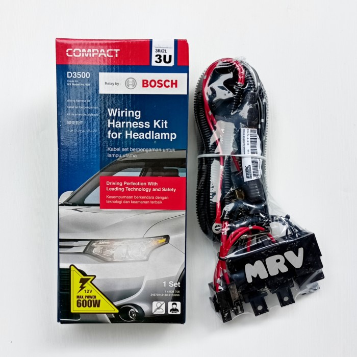 Relay Kabel Set Lampu Depan Headlamp H4 Mobil 3 Relay Original Bosch