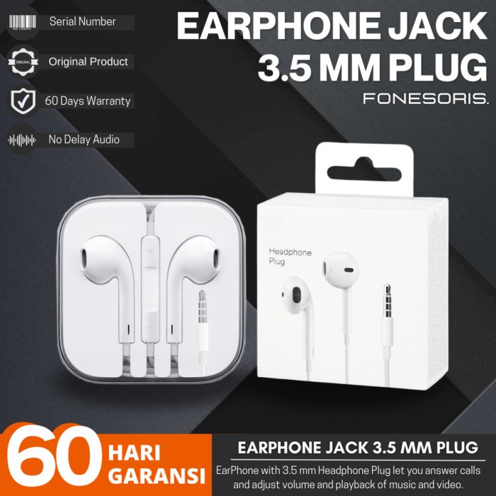 Earpods iPhone Jack Original Apple Headset Earphones Earphone Earpod