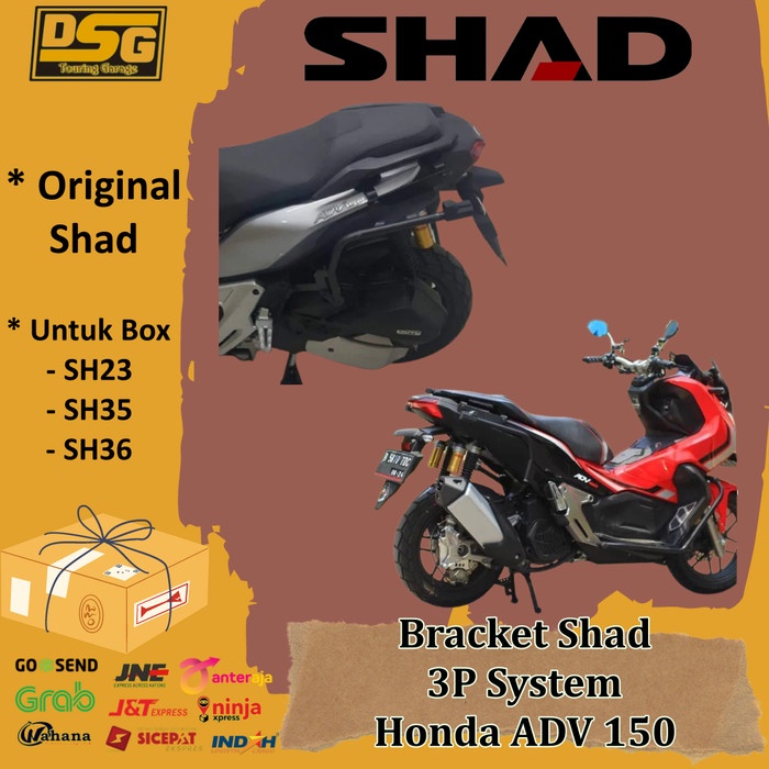 Bracket Sidebox Breket Side Box Shad 3P System Adv150 Honda Adv 150