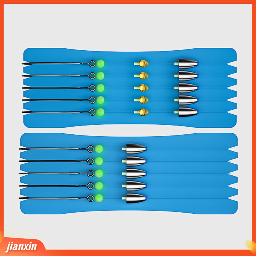 [Jianxin] 1 Set Fishhook Set Tajam Ujung Kait Mudah Tembus Anti-Melarikan Diri Angling Baja Tungsten Memimpin Umpan Lembut Memikat Garis Set Perlengkapan Memancing