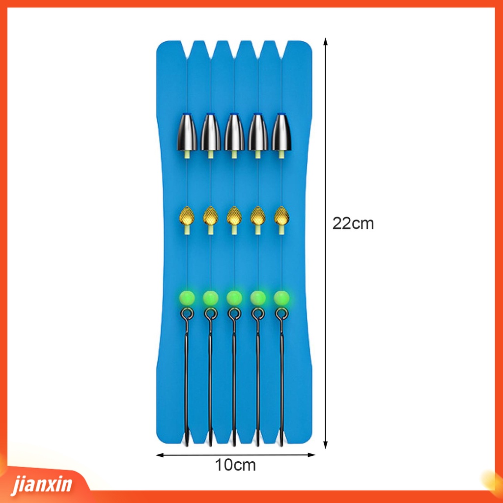 [Jianxin] 1 Set Fishhook Set Tajam Ujung Kait Mudah Tembus Anti-Melarikan Diri Angling Baja Tungsten Memimpin Umpan Lembut Memikat Garis Set Perlengkapan Memancing