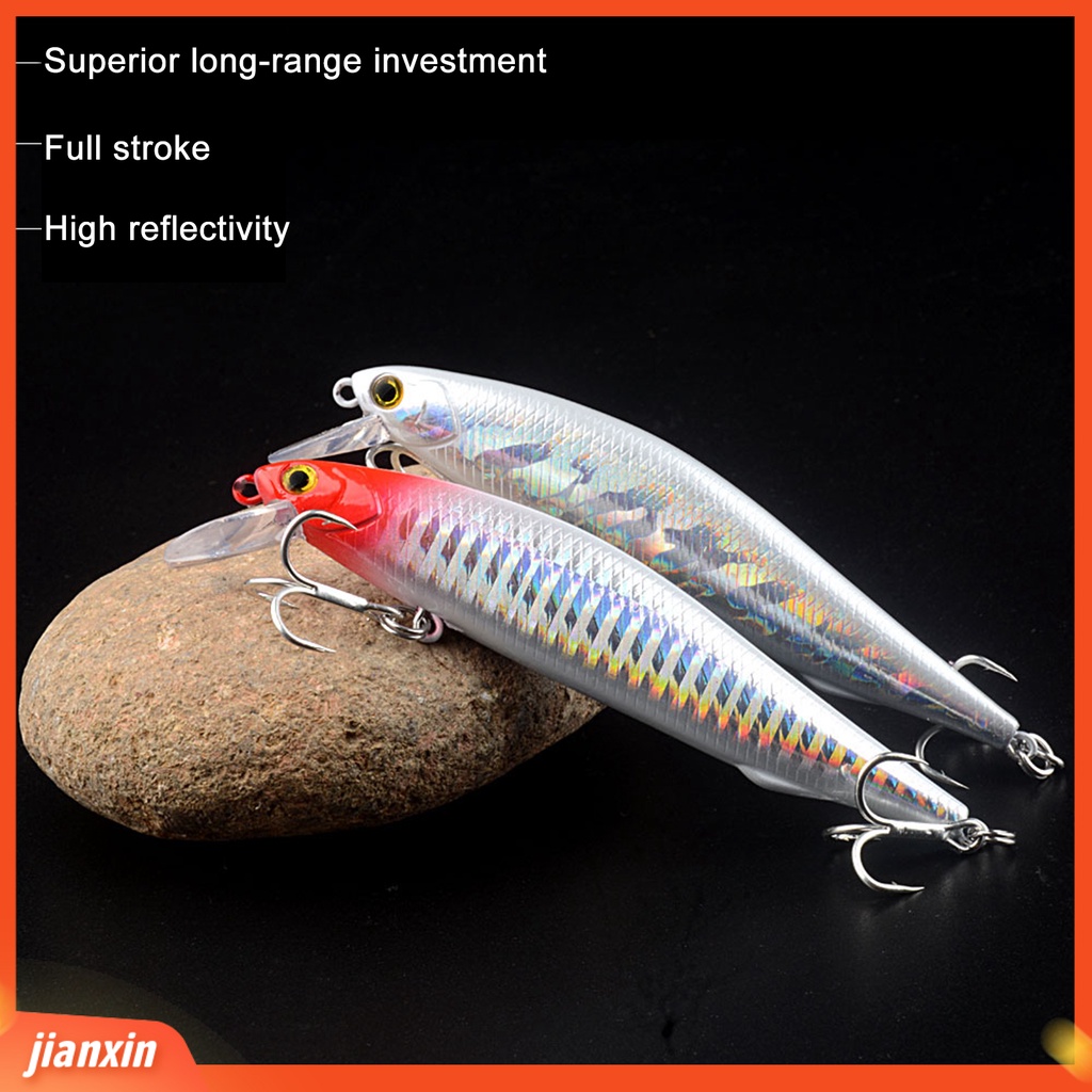 [Jianxin] 14g/11cm Umpan Keras 3D Simulasi Fisheye Tajam Kait Tahan Lama Angling Plastik Air Tawar Bass Blackfish Umpan Jalan Memancing Luar Ruangan