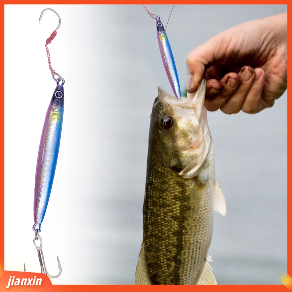 [Jianxin] 8cm/30g Umpan Buatan Dengan Bulu Kait Tajam Realistis Anti-Korosi Memancing Tenggelam Bertengger Memimpin Ikan Palsu Memikat Memancing Luar Ruangan