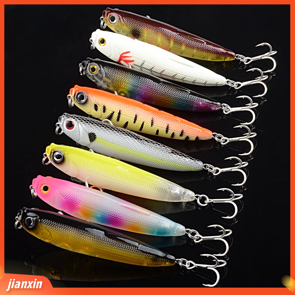 [Jianxin] 9g/9.2cm Memancing Umpan Kulit Hidup Simulasi Universal Reusable 3D Fisheyes Ikan Atraksi Compact Super Long Casting Mengambang Pensil Bass Umpan Alat Pancing