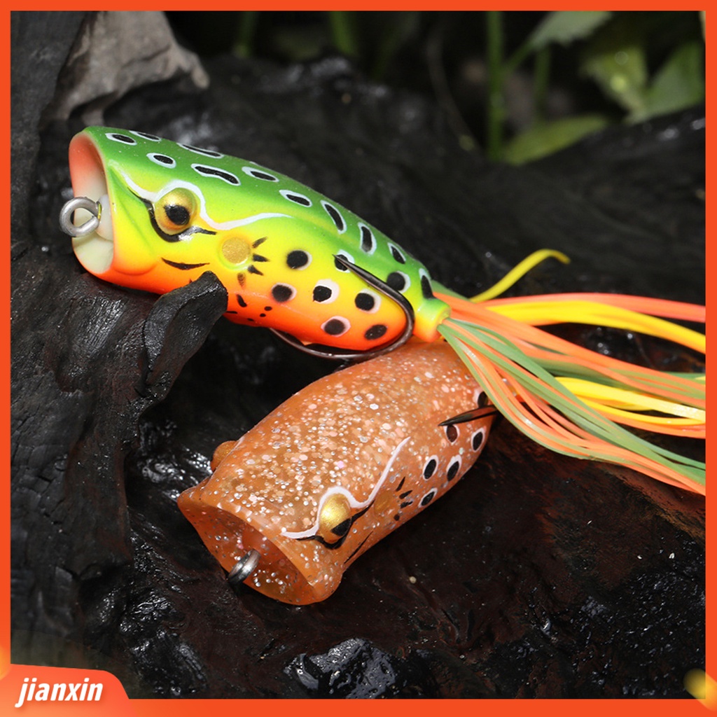 [Jianxin] 60mm/16g Umpan Pancing Penampilan Realistis Kait Tajam Mulut Besar Ular Kodok Wobbler Topwater Umpan Buatan Peralatan Memancing