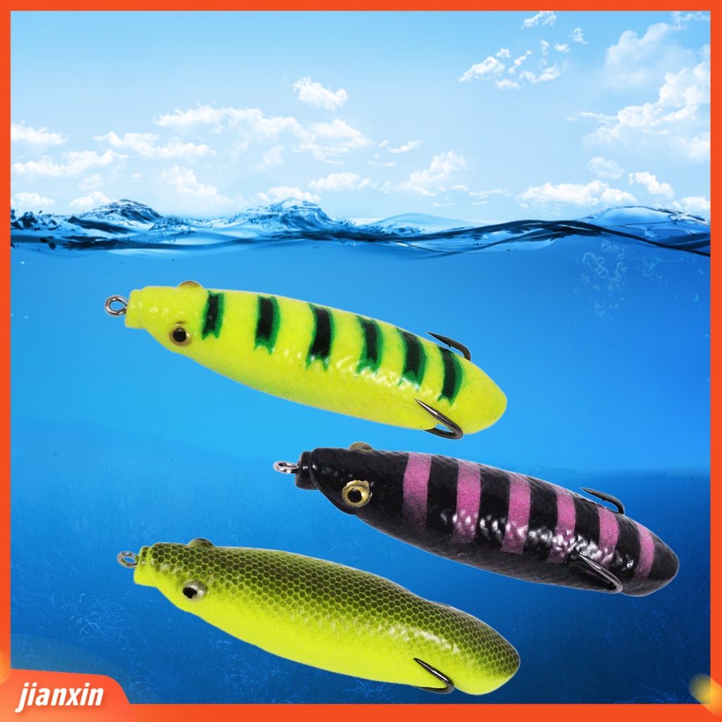 [Jianxin] 9cm Memancing Umpan Penampilan Realistis Kait Ganda 3D Mata Simulasi Panjang Kodok Topwater Umpan Buatan Peralatan Memancing