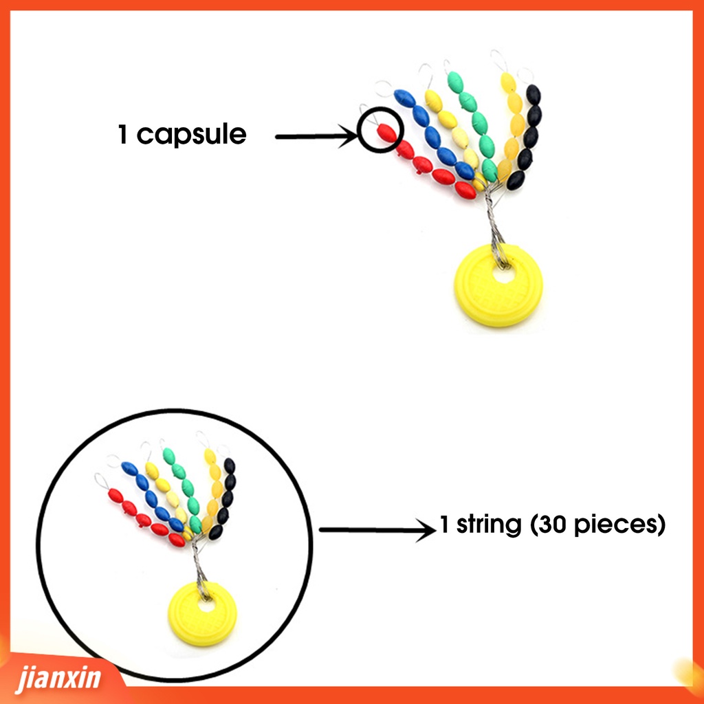 [Jianxin] Pcs Space Bean Pelampung Pancing Bahan Karet Bentuk Oval Warna-Warni