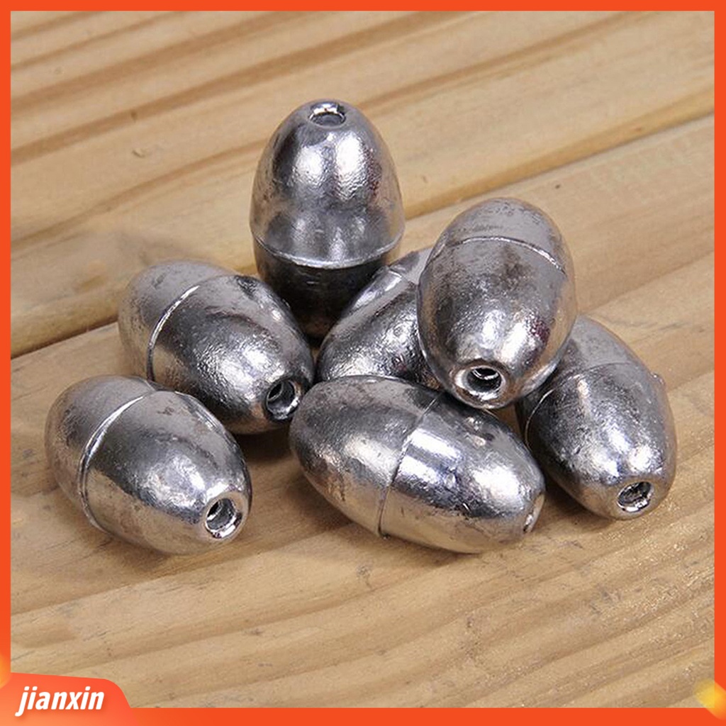 [Jianxin] 100Pcs 0.5g Olive Shape Fishing Lead Weight Sinker Fish Tackle Tool Accessories