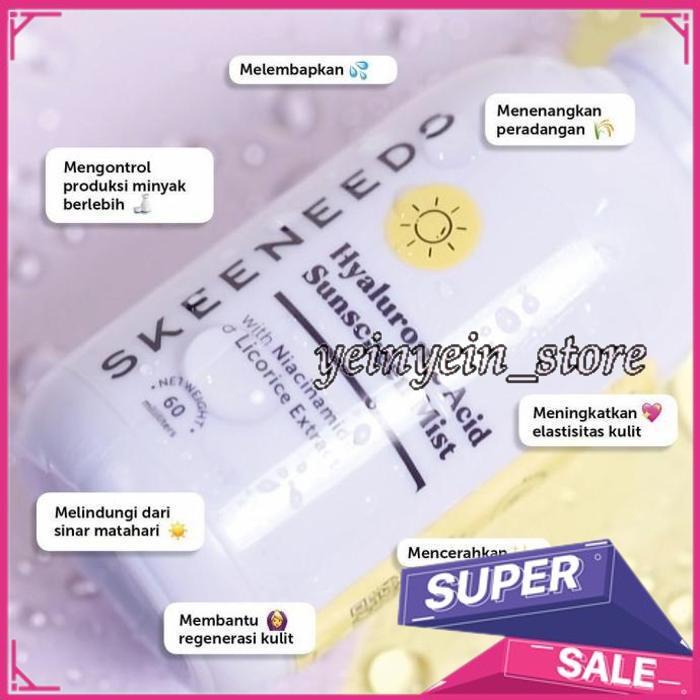 SKEENEEDS HYALURONIC ACID SUNSCREEN MIST SPRAY BEBAS ONGKIR