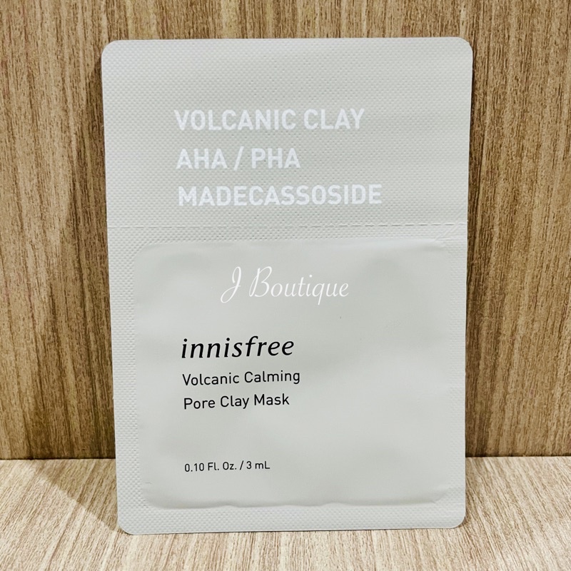 

INNISFREE Volcanic Calming Pore Clay Mask Sample 3ml Sachet Trial Travel Size Volcanic Clay AHA / PHA Madecassoside