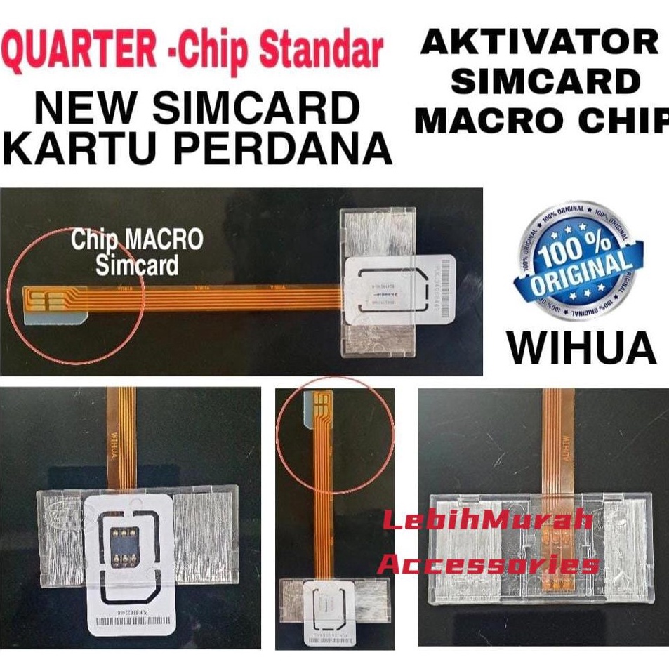 >XG34448< Aktivator Makro Simcard WIHUA Activator Simcard Kartu Chip Modem Aktivator Macro Cangkang 
