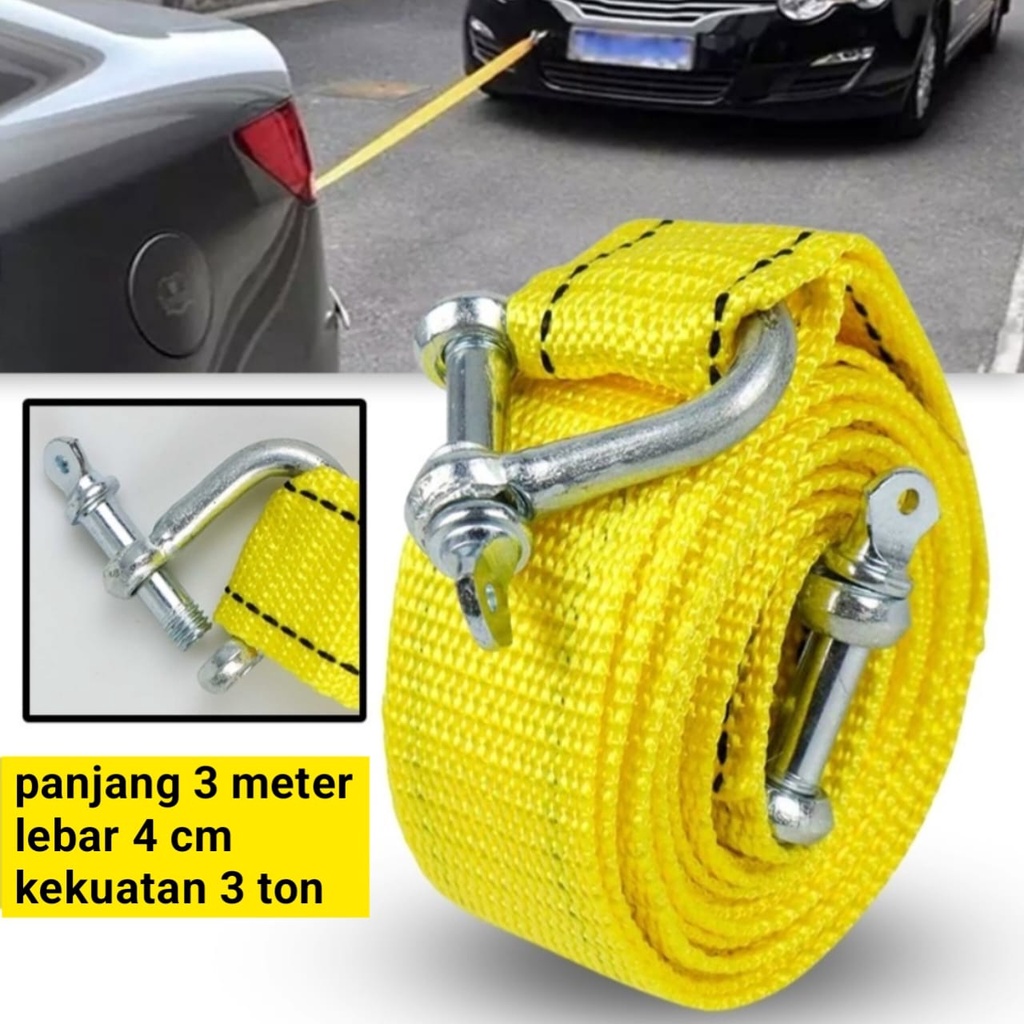 Tali Towing Tali Derek Mobil Motor 3m New Hook Model Kuncian