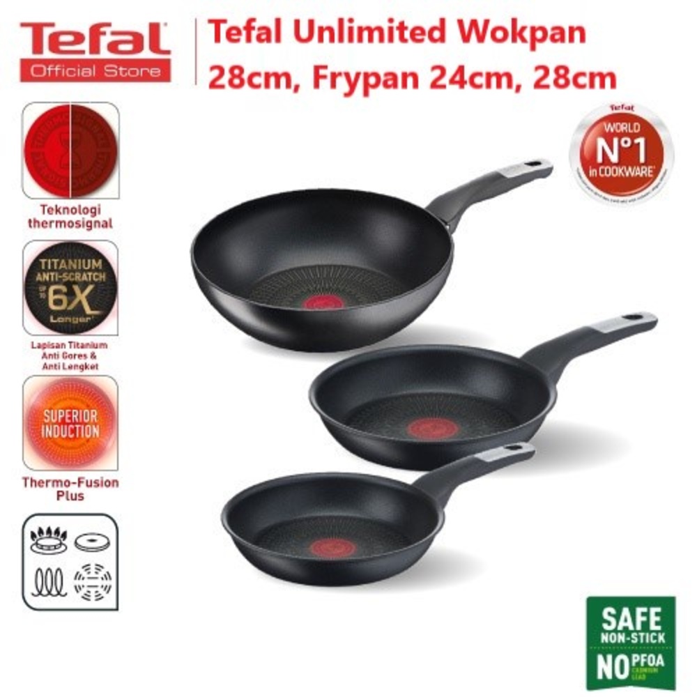 Tefal Ultimate Package Set 2 Wajan Panci Set Penggorengan Anti Lengket / Set Wajan