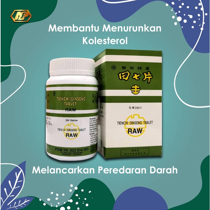 Terlaris Tienchi Ginseng Raw 250 Tablet Obat Kolesterol