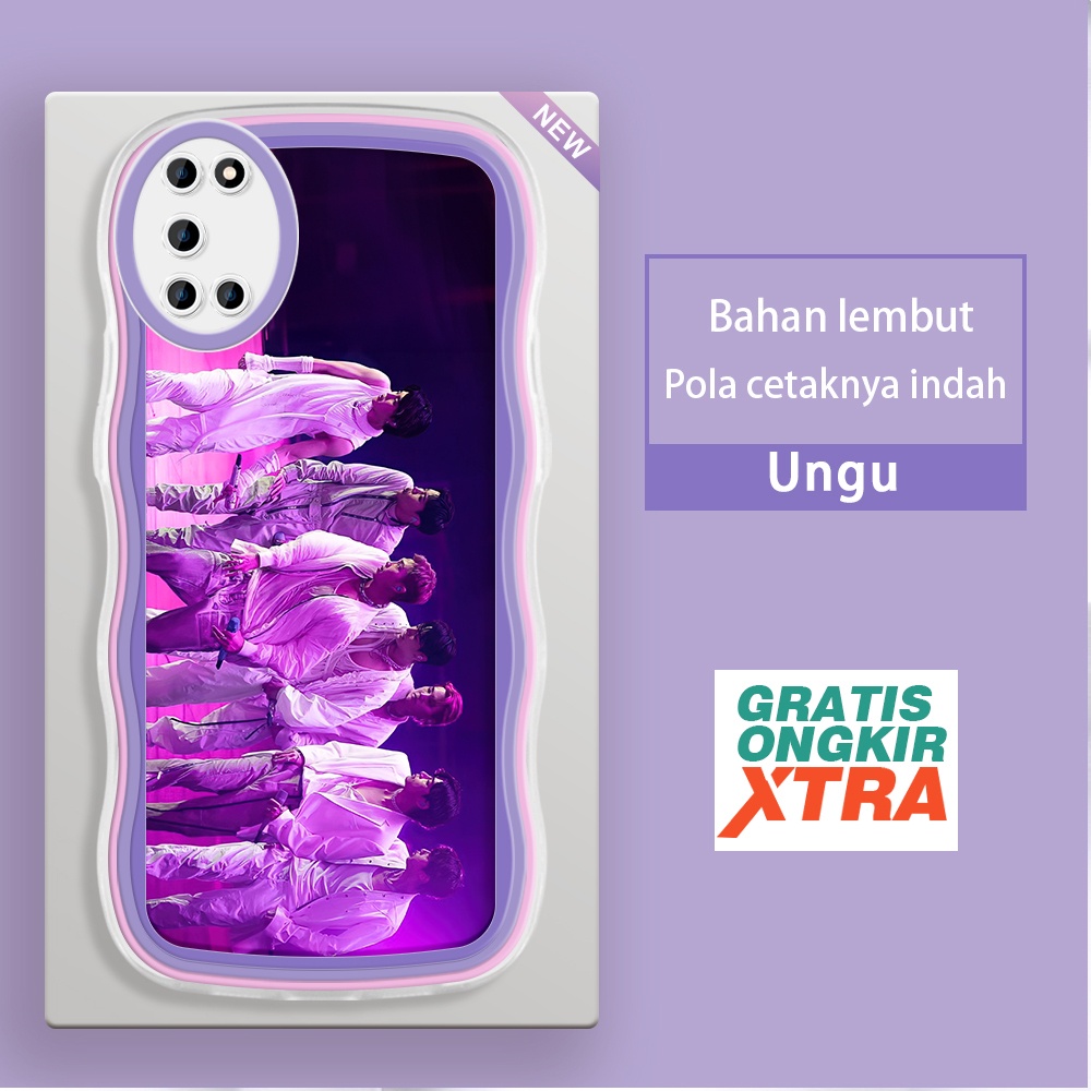 Mulia OPPO A37 A37F A53 2020 A52 A54 2021 A55 A57 2022 A59  Casing Ponsel  Konser BTS Korea  warna-w