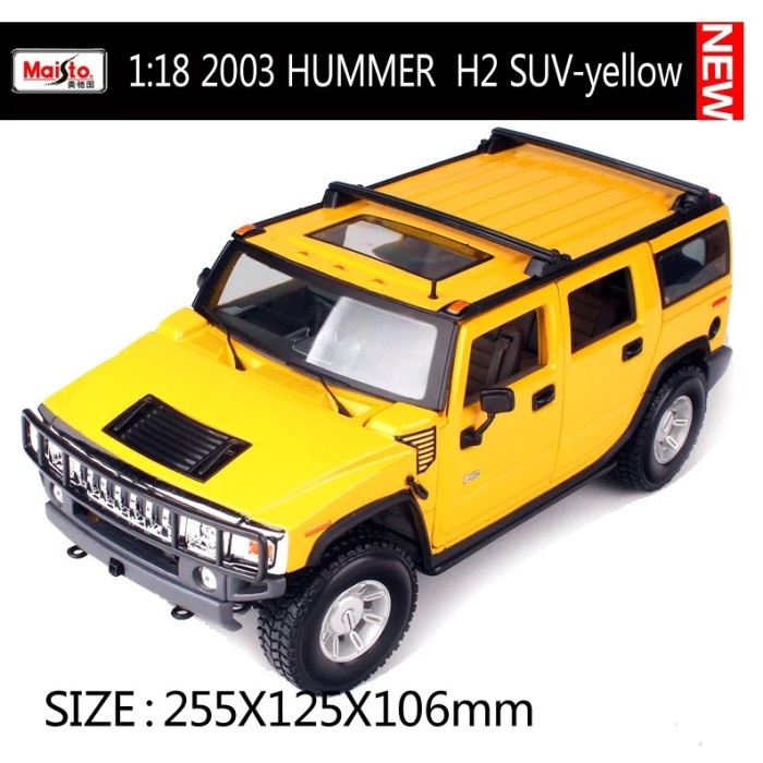 Maisto 1:18 2003 Hummer H2 Suv Mobil Diecast Model Mobil