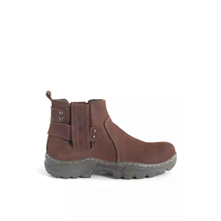 Sepatu Boots Kulit Asli Pria Borsa Cruiser Lennard Brown