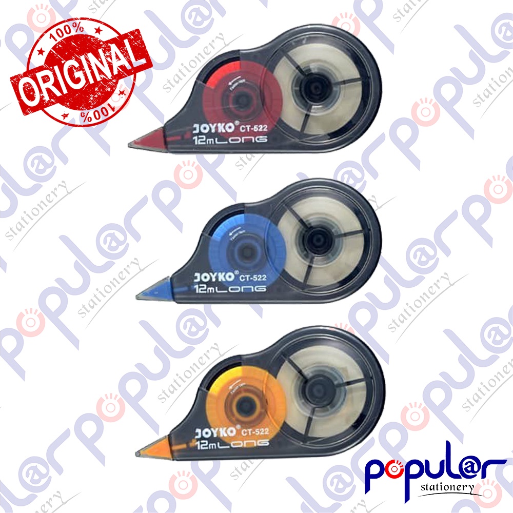 

Correction Tape Joyko CT-522 / Tip Ex Roller Kertas Joyko CT 522 - 12M