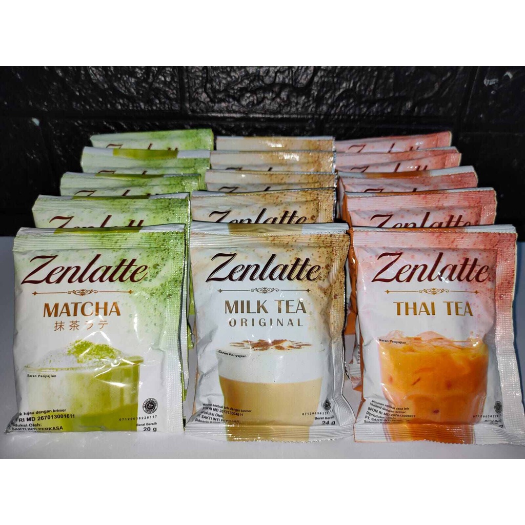 

(RENCENGAN) ZENLATTE MINUMAN SERBUK INSTANT SEMUA RASA 10x20 GR ZEN LATTE MACTHA THAI TEA MILK BROWN MACHA EARL GRAY