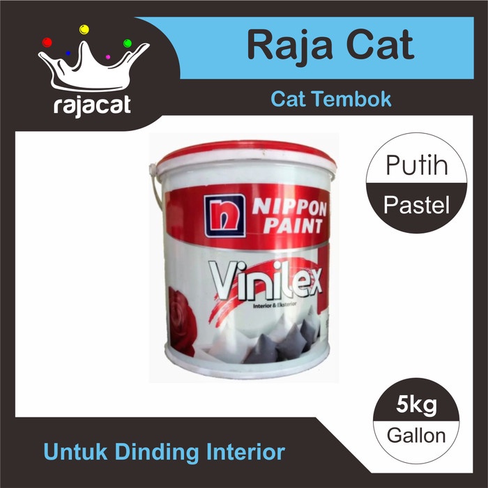 Cat Tembok Interior Nippon VINILEX 5kg: Warna Pastel (Putih)