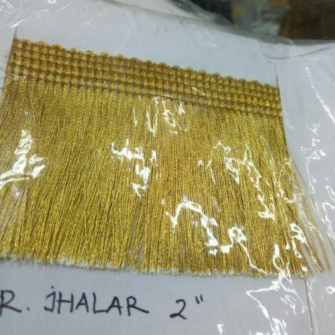 Renda Rumbai Emas 2" Bahan Craft Hiasan Aksesoris Paling Viral
