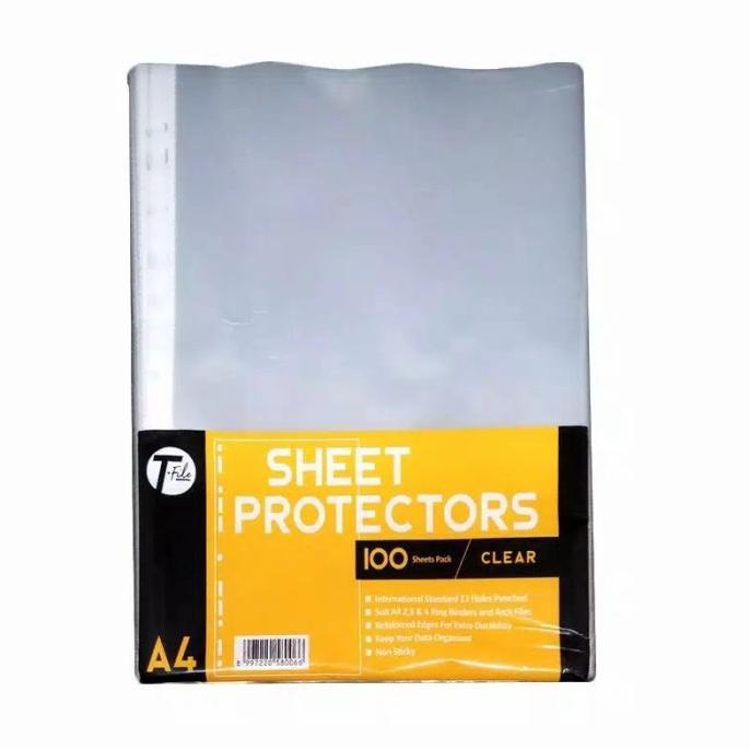 

T File clear A4/sheet protector A4 1 pack isi 100 pcs(A4)