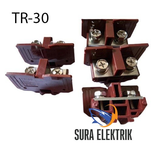 Terminal Block Tr-30 30A Model Kasuga Warna Coklat Promo