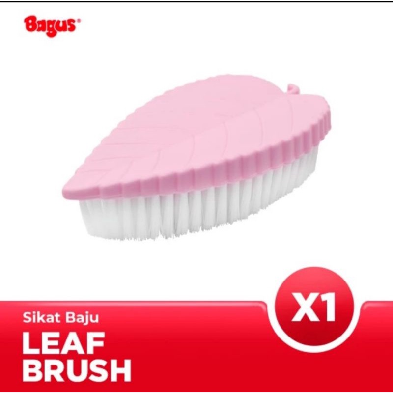Bagus Leaf Brush Sikat Baju Lembut & Halus Pink