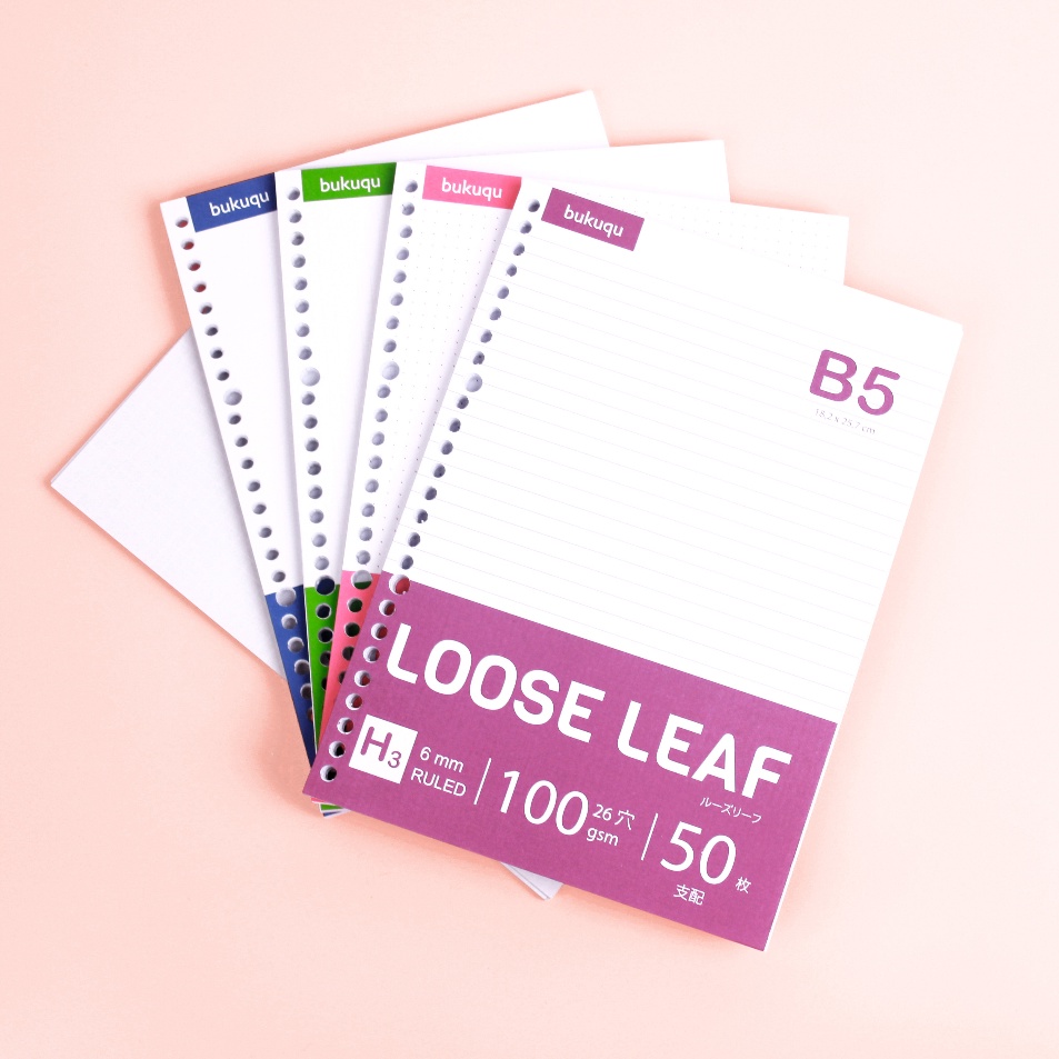 

(♥C6369] Loose Leaf B5 - HVS 100 gsm Kertas Binder