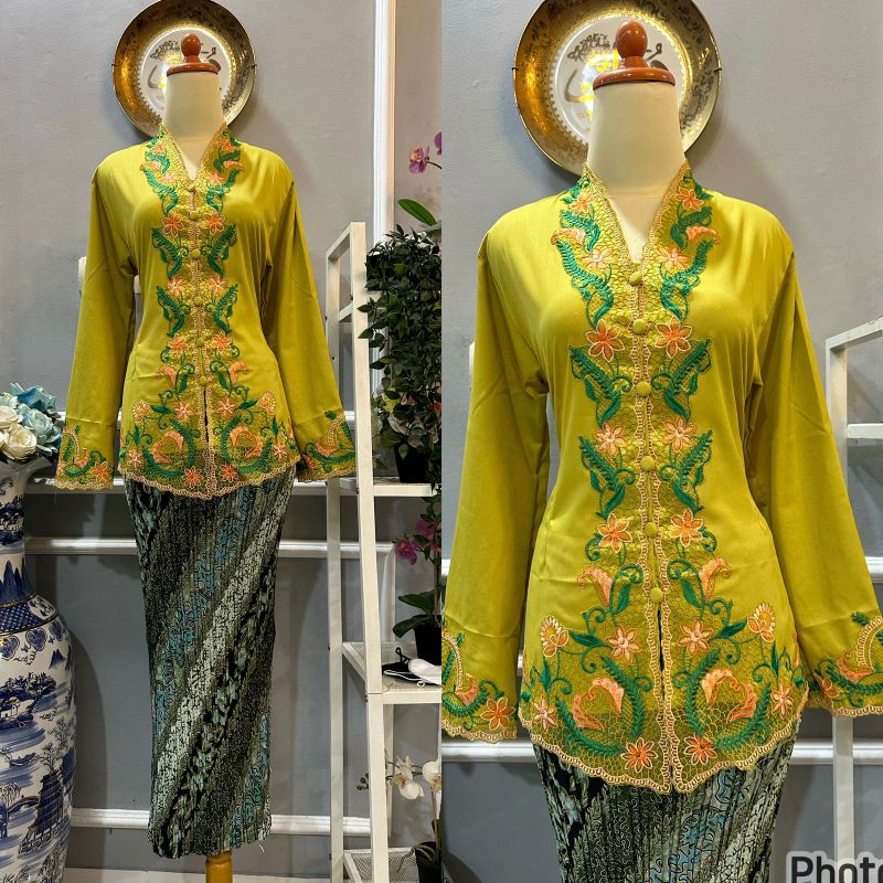 Stelan Kebaya Encim Bordir 3D Original Butik