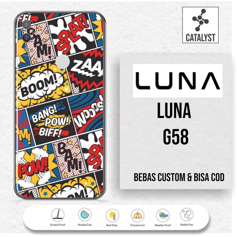 Promobuy 1 Get 2 Luna G58 Premium Garskin Stiker Skin Case Skin Protector Bisa Custom Cod Kode R37d 