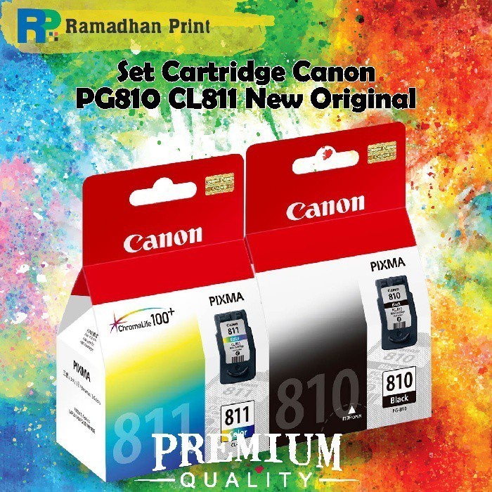 Cartridge Canon PG 810 Black / CL 811 Color New / Baru