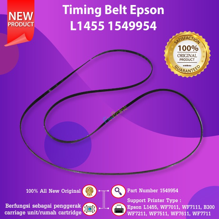 Timing Belt Carriage CR EPSON L1455 L-1455 WF7611 Part Number 1549954